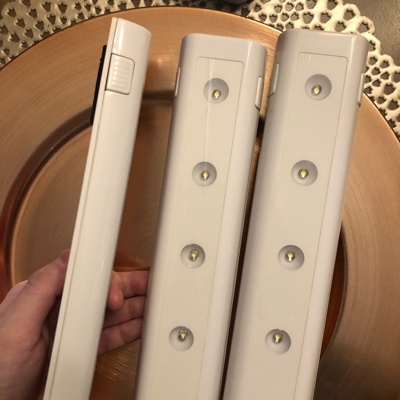 Set of 3 Under Cabinet Kitchen Closet Art Decor Lighting Lights With Remote - Picture 6 of 9